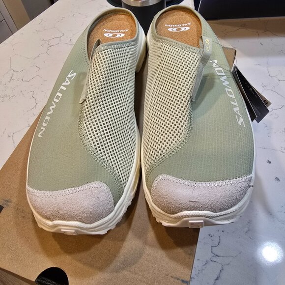 Salomon RX Moc 3.0 SUEDE Tea/Alfalfa L47431600 SLIDE SLIP-ON MENS 13 NEW - Picture 3 of 8
